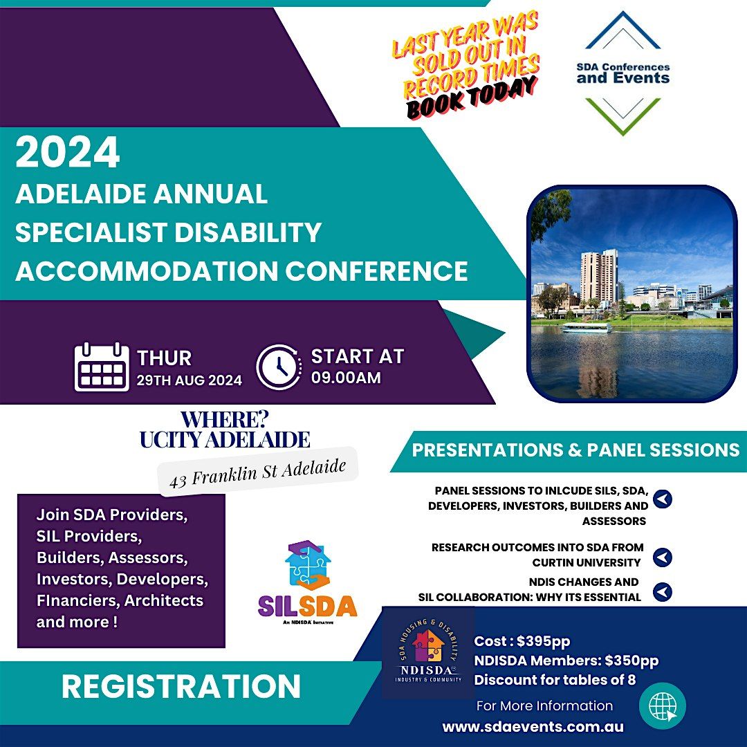 Adelaide Annual  NDISDA Specialist Disability Accommodation Conference 2024