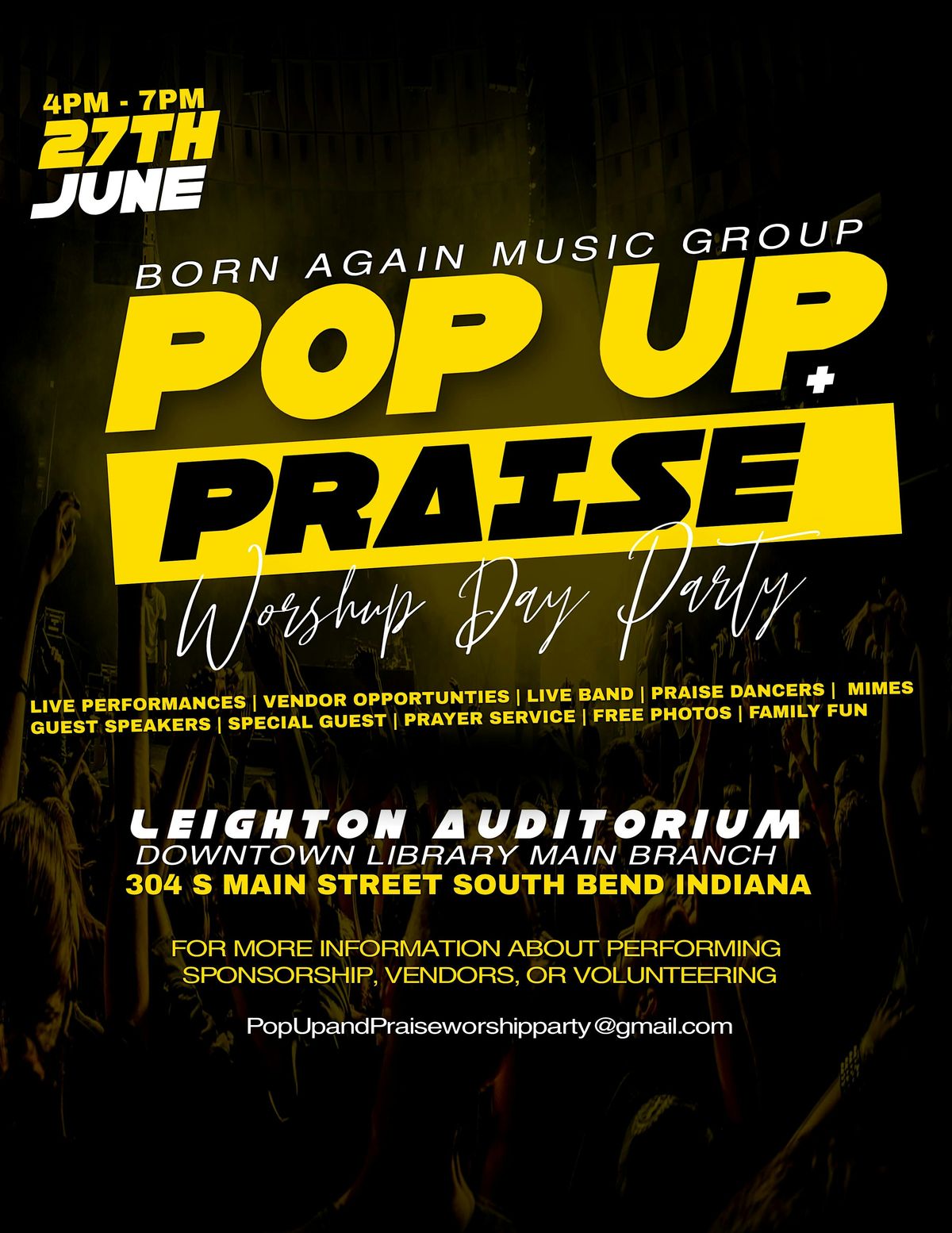 Pop Up + Praise Worship Day Party