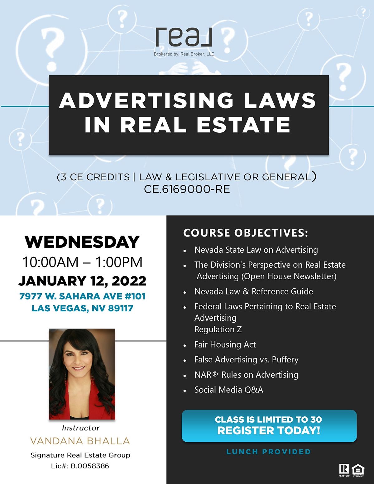 CE Class - Advertising Laws in Real Estate