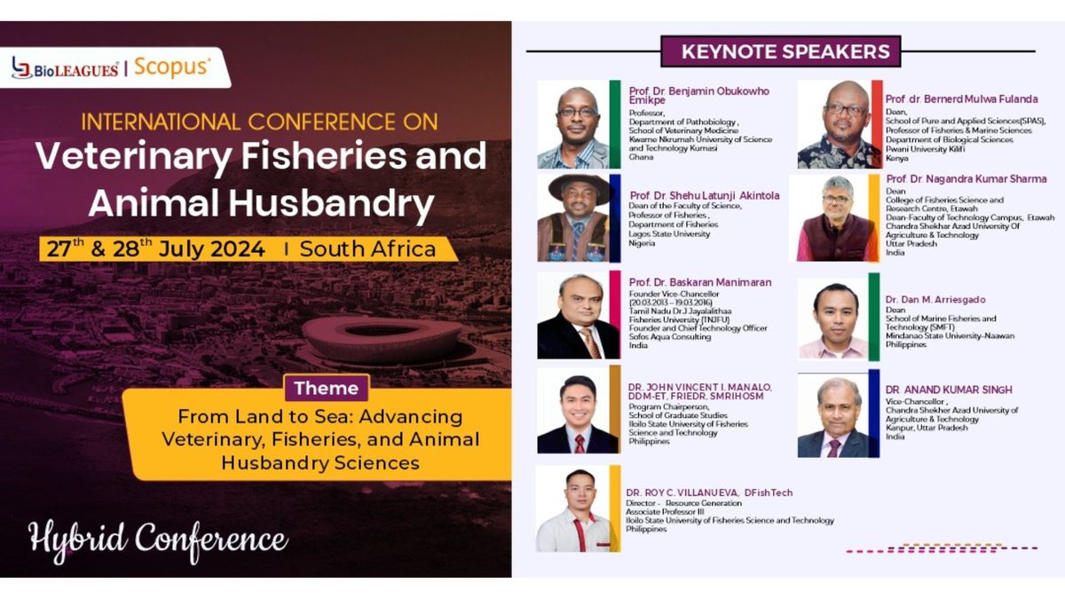 INTERNATIONAL CONFERENCE ON VETERINARY, FISHERIES AND ANIMAL HUSBANDRY