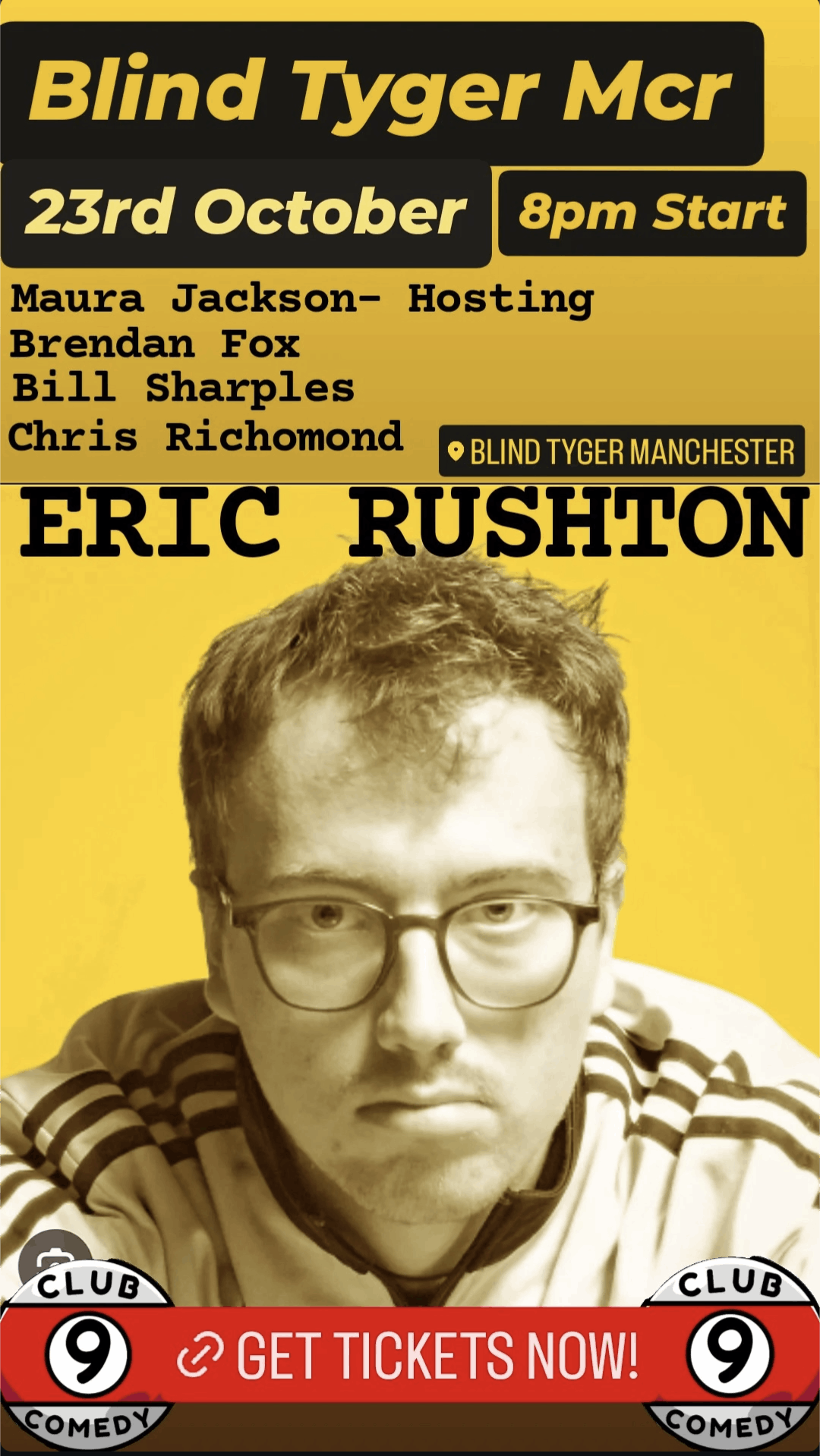 Club 9 Comedy at Blind Tyger