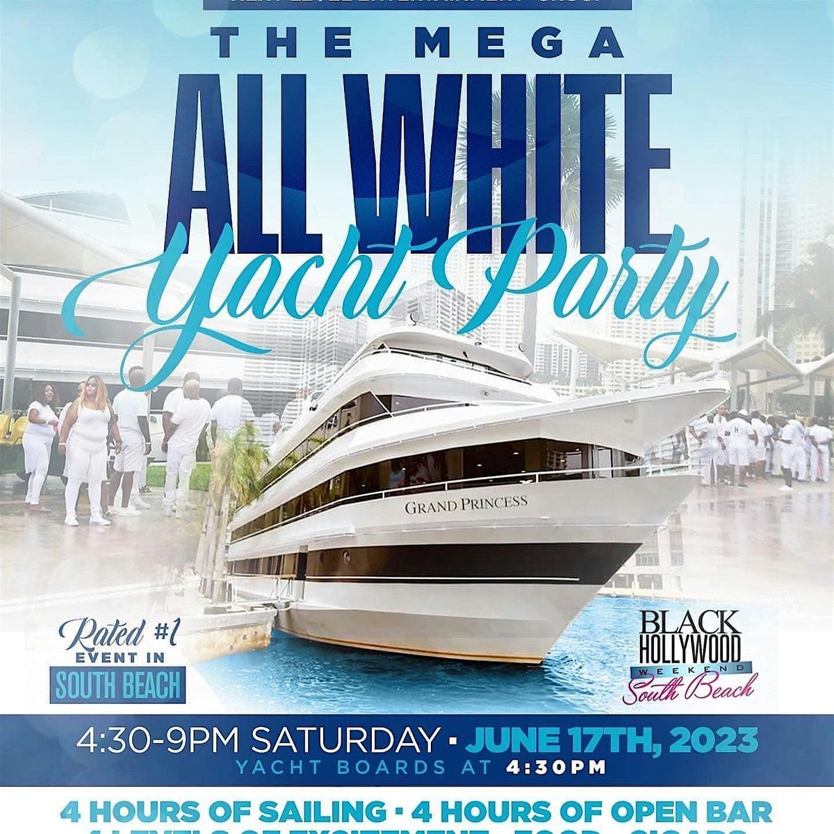 The Ultimate All White Yacht Party, Celebrating Black Music Month.