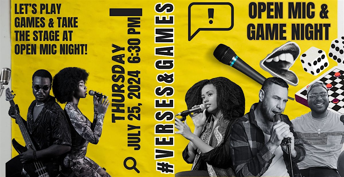 VERSES AND GAMES - OPEN MIC AND GAME NIGHT - PASADENA