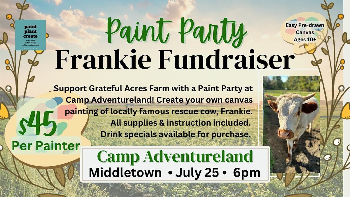 Frankie Paint Party Fundraiser for Grateful Acres