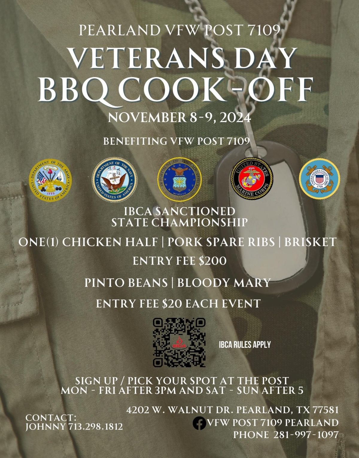 Veterans Day IBCA Cookoff