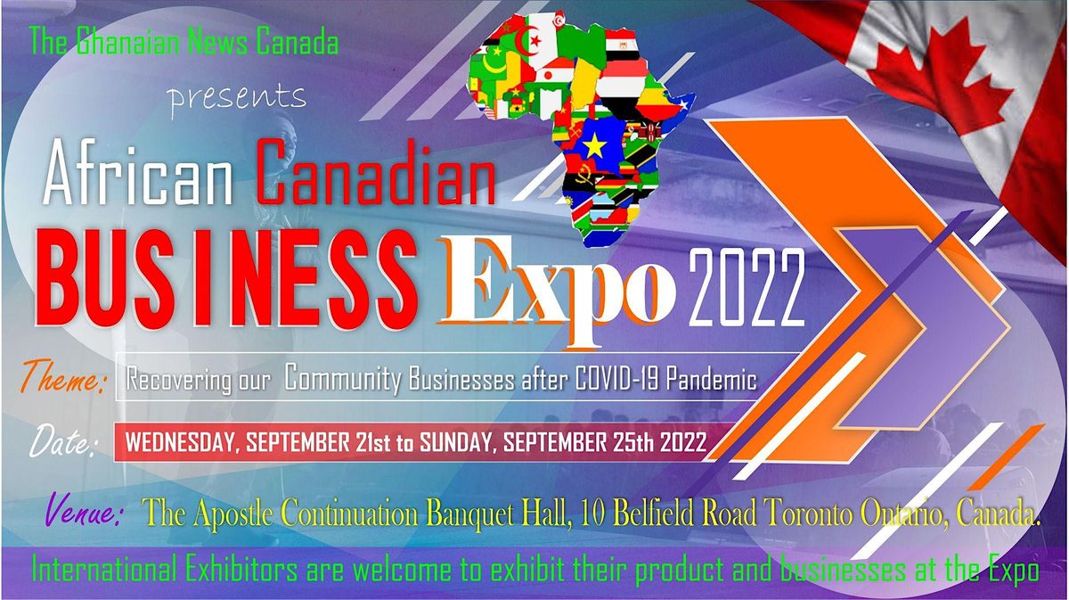 African Canadian Business Expo. 2022