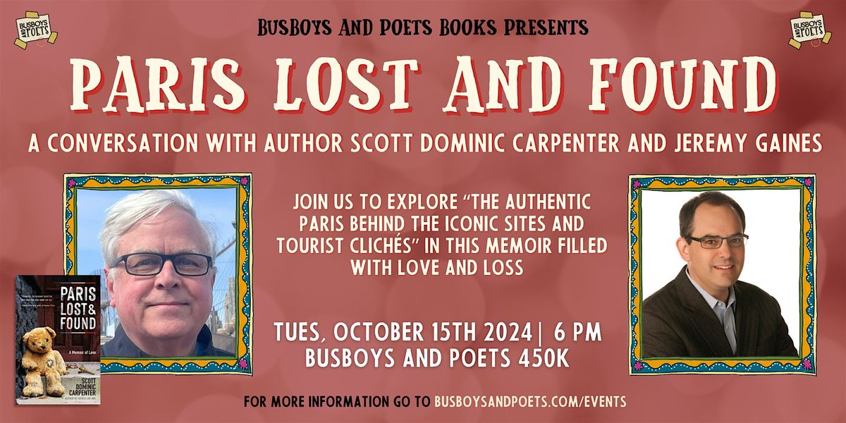 PARIS LOST AND FOUND | A Busboys and Poets Books Presentation