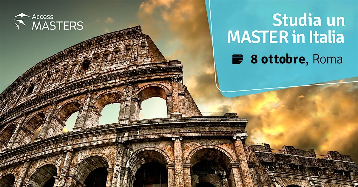 Access MASTERS a Roma l\u2019 8 ottobre