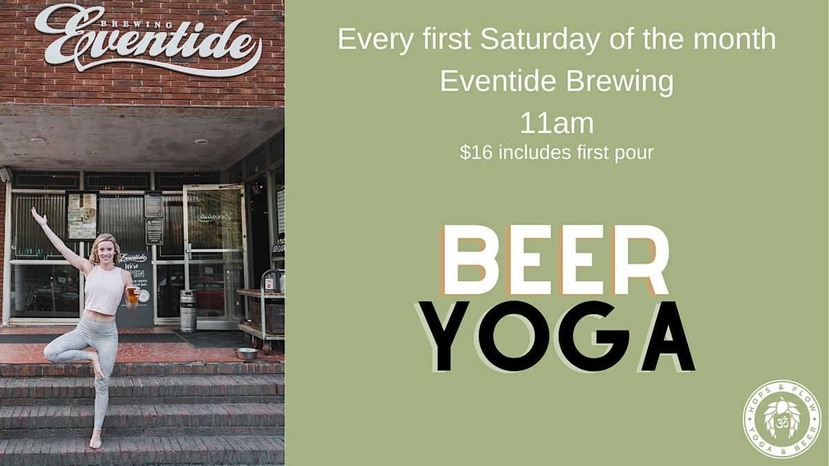 Hops & Flow Beer Yoga at Eventide Brewing