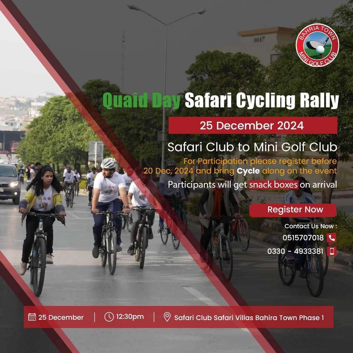 Cycling Rally for Quaid-e-Azam Day