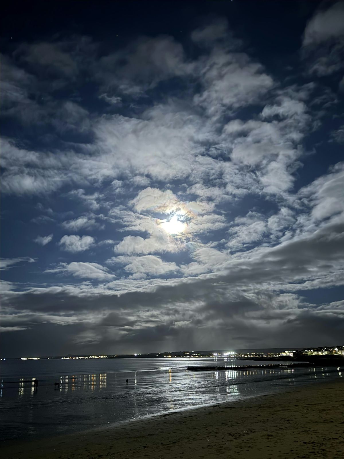 Womens full moon circle Portobello beach