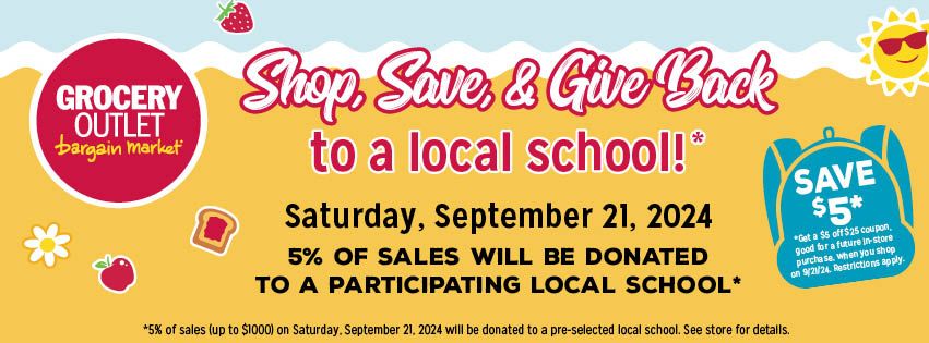 Shop & Give Back For Back-to-School at Fontana Grocery Outlet!