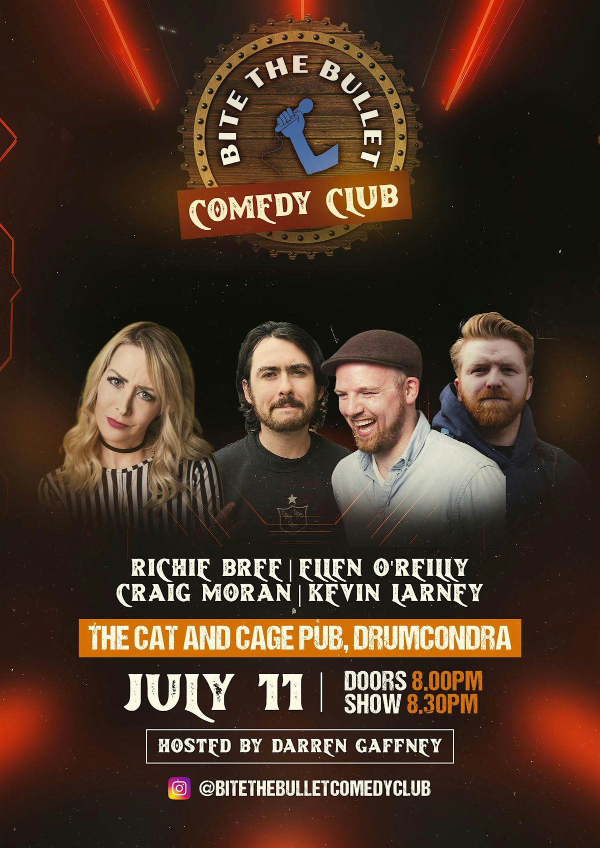 Bite The Bullet Comedy Club @ Cat and Cage Pub  - Kevin Gildea + Guests!