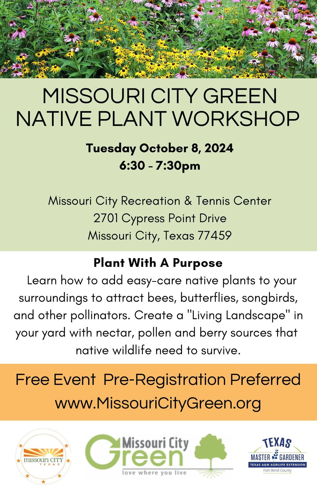 Missouri City Green Native Plant Workshop