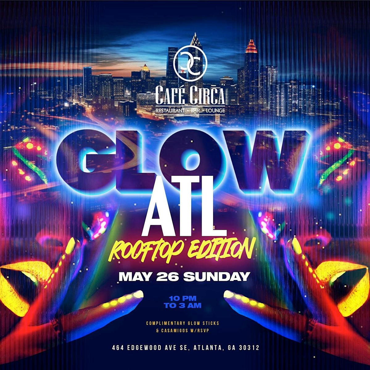 Glow ATL Memorial Day Weekend Rooftop Party @ Cafe Circa
