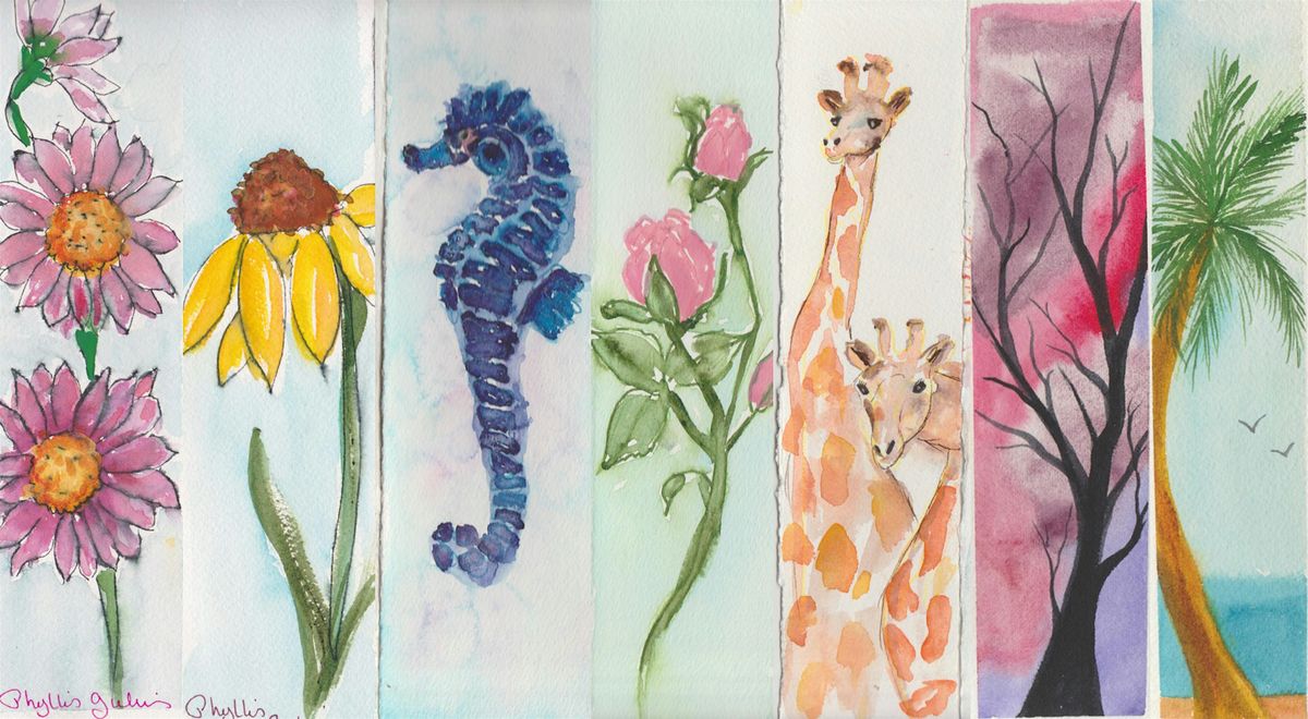 Bookmarks in Watercolors with Phyllis Gubins