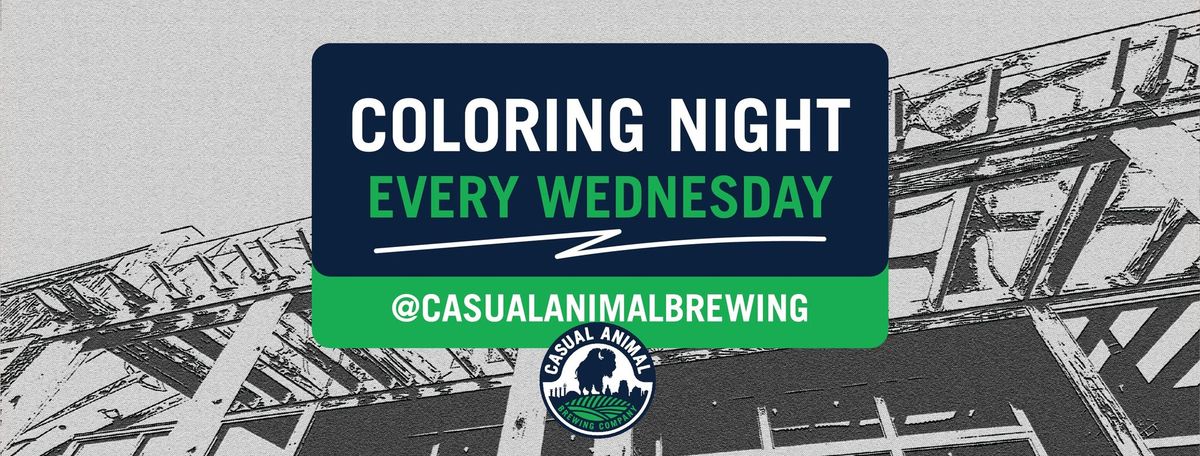 Coloring Night at Casual Animal Brewing