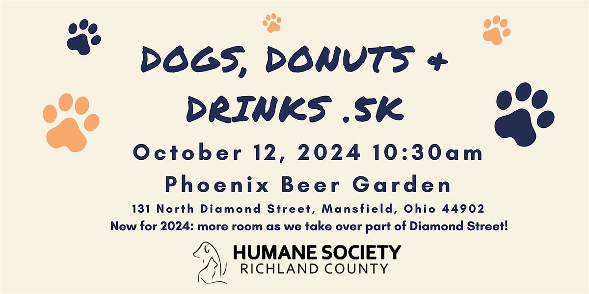 Dogs, Donuts & Drinks .5K October 12, 2024