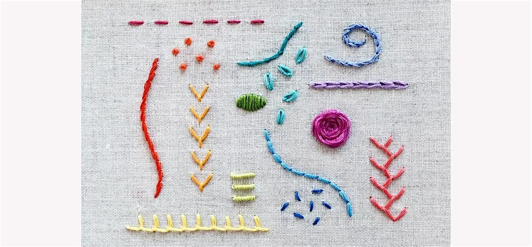 HAND EMBROIDERY BASICS: Saturday, October 19, 10:00 am -1:00 pm