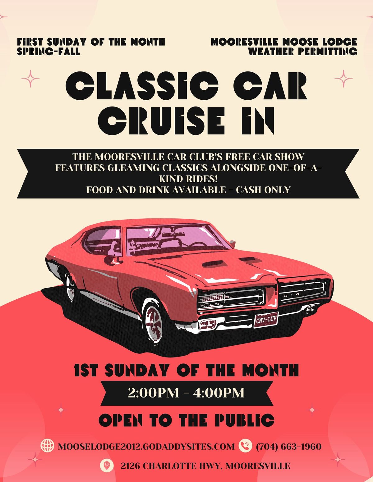 Classic Car Cruise in with the Mooresville Car Club