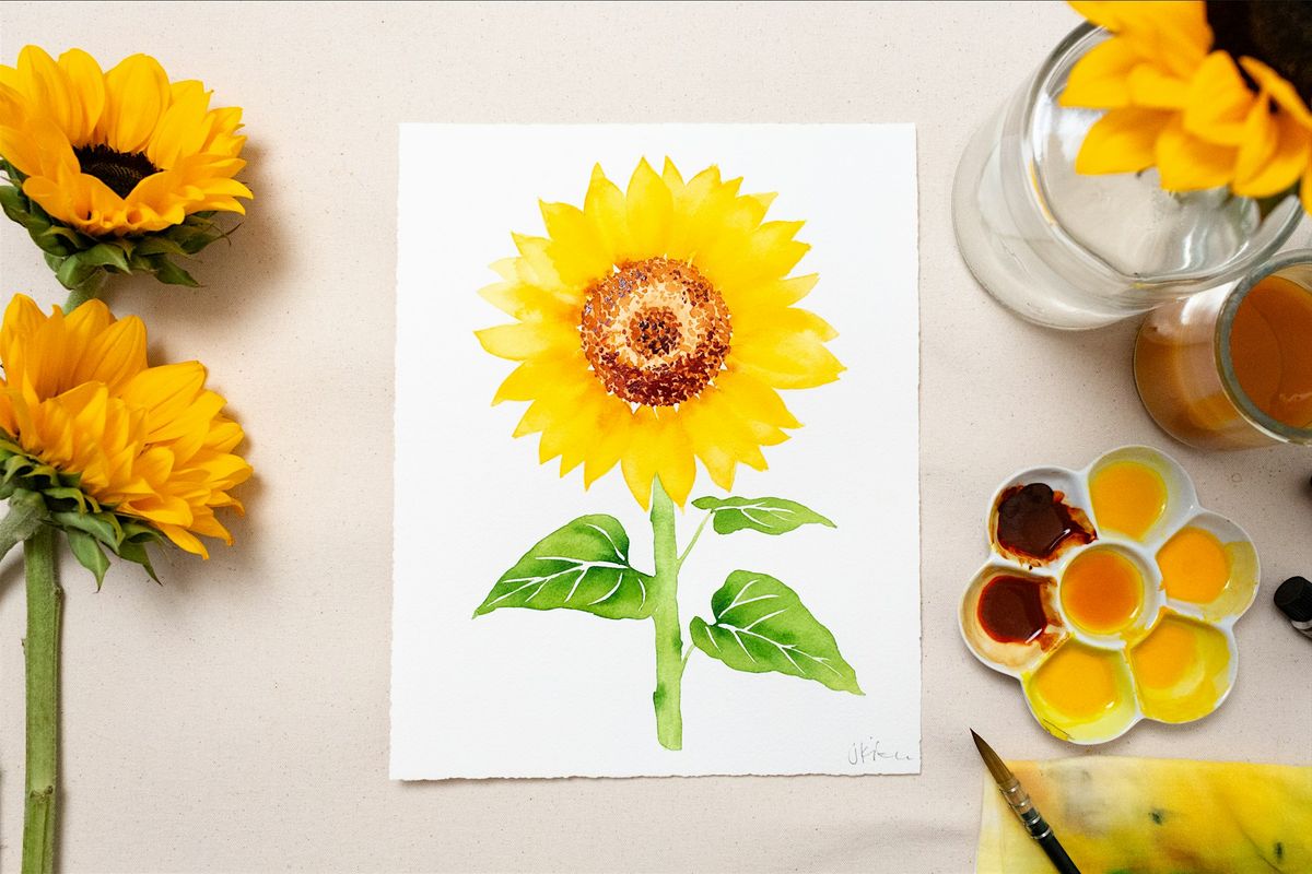 Workshop | Sunny Strokes: Beginners Sunflower Watercolor