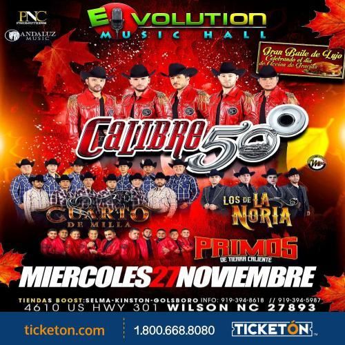 CALIBRE 50, CUARTO DE MILLA, LOS DE LA NORIA Y MAS