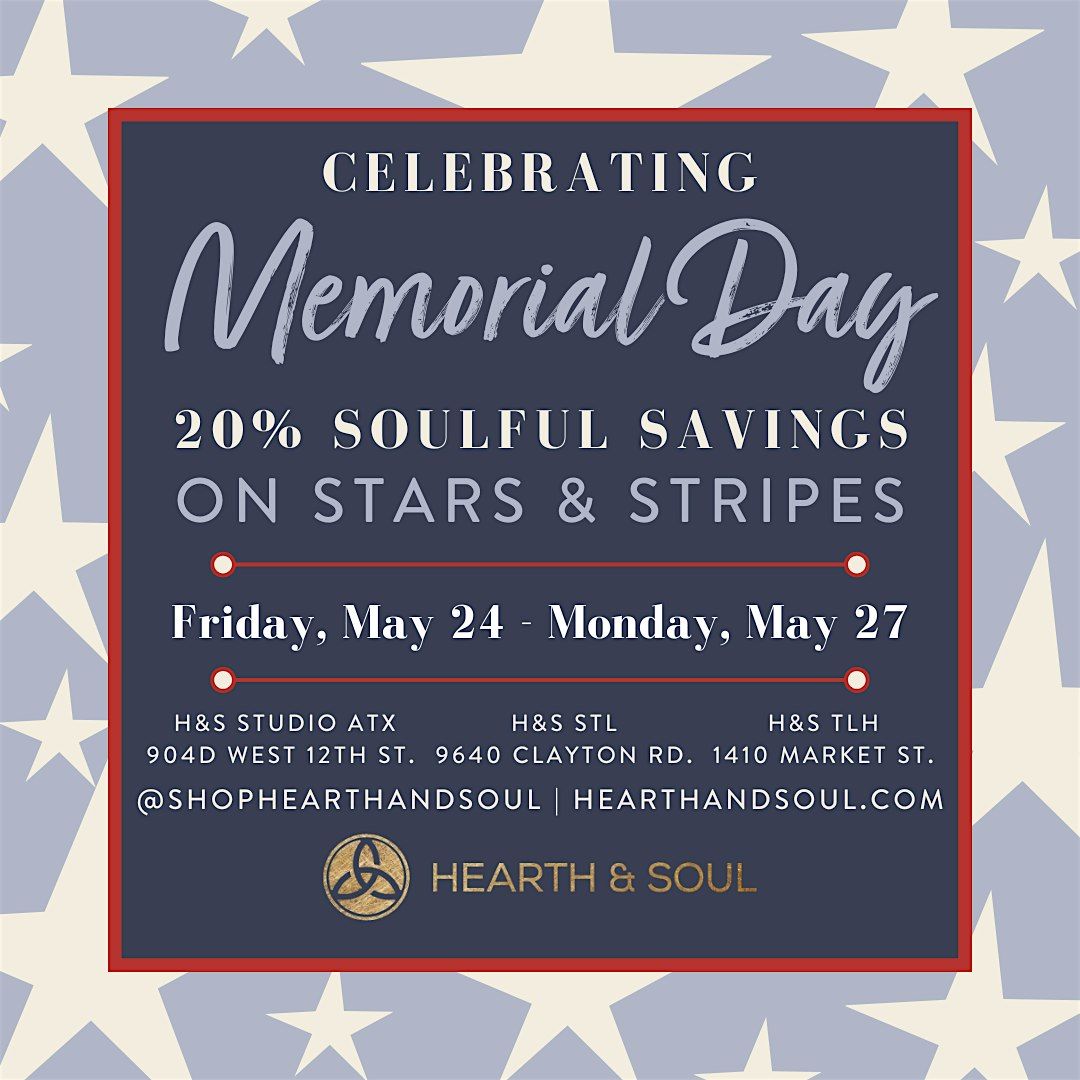 Celebrating Memorial Day...20% Savings on Stars & Stripes!
