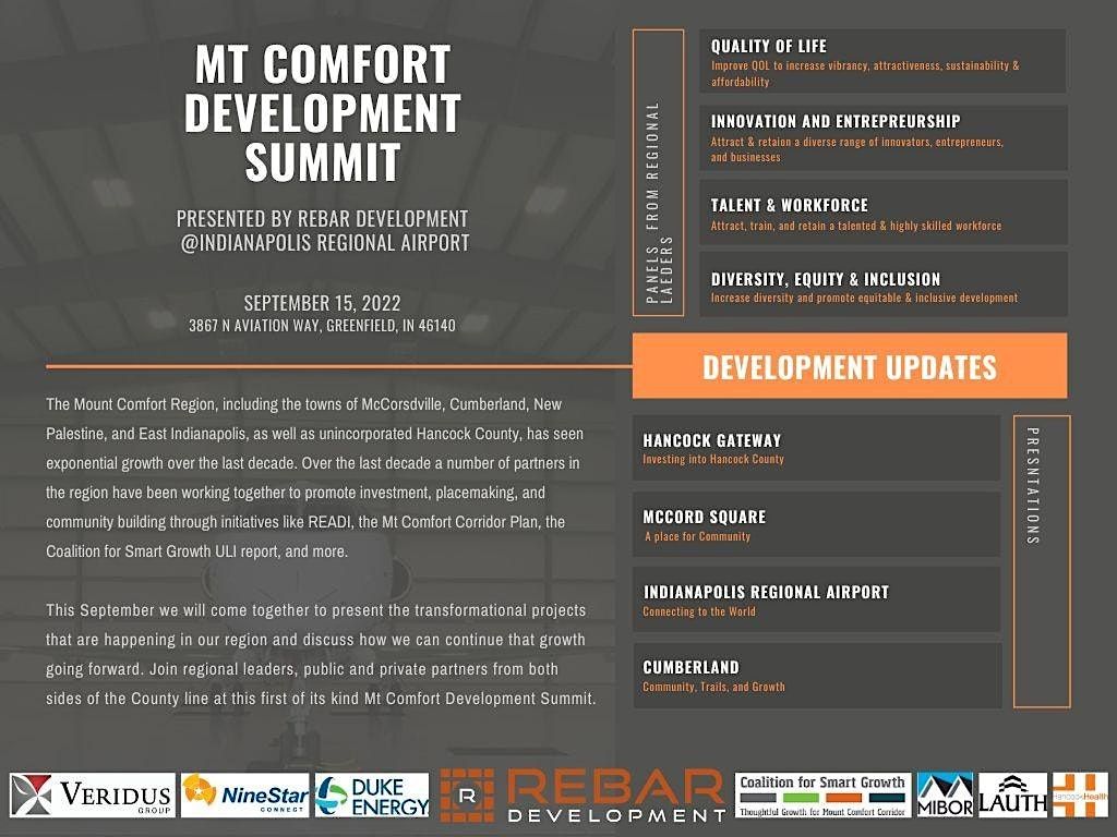 Mt Comfort Development Summit - Presented by Rebar Development ...