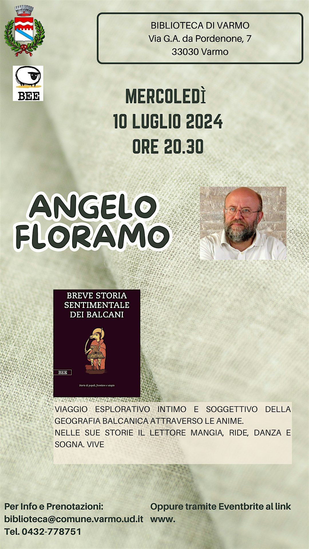 Angelo Floramo - presentazione del libro "Breve storia sentimentale dei Balcani"