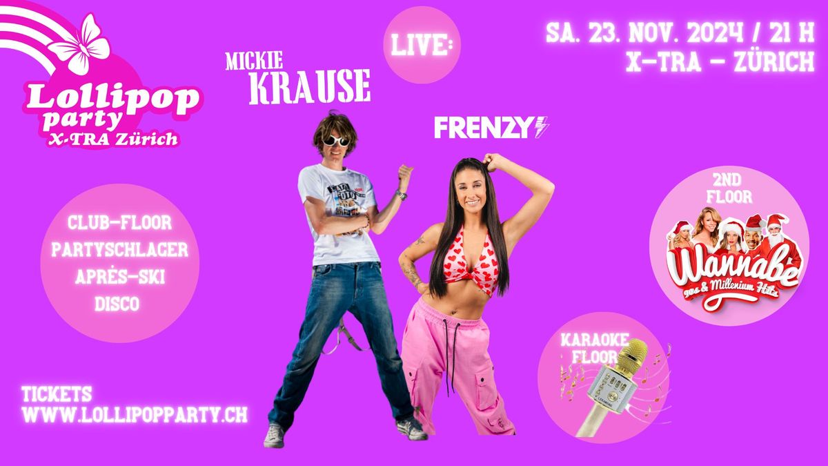 Mickie Krause & Frenzy live und Party auf 2 Dance Floor plus Karaoke Lounge