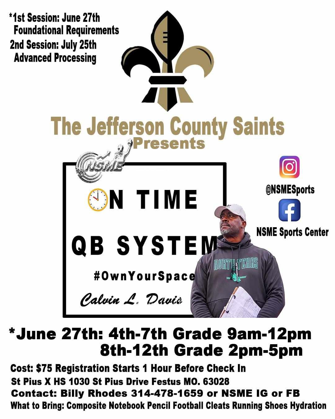 On Time QB System By Calvin L Davis 2 Session