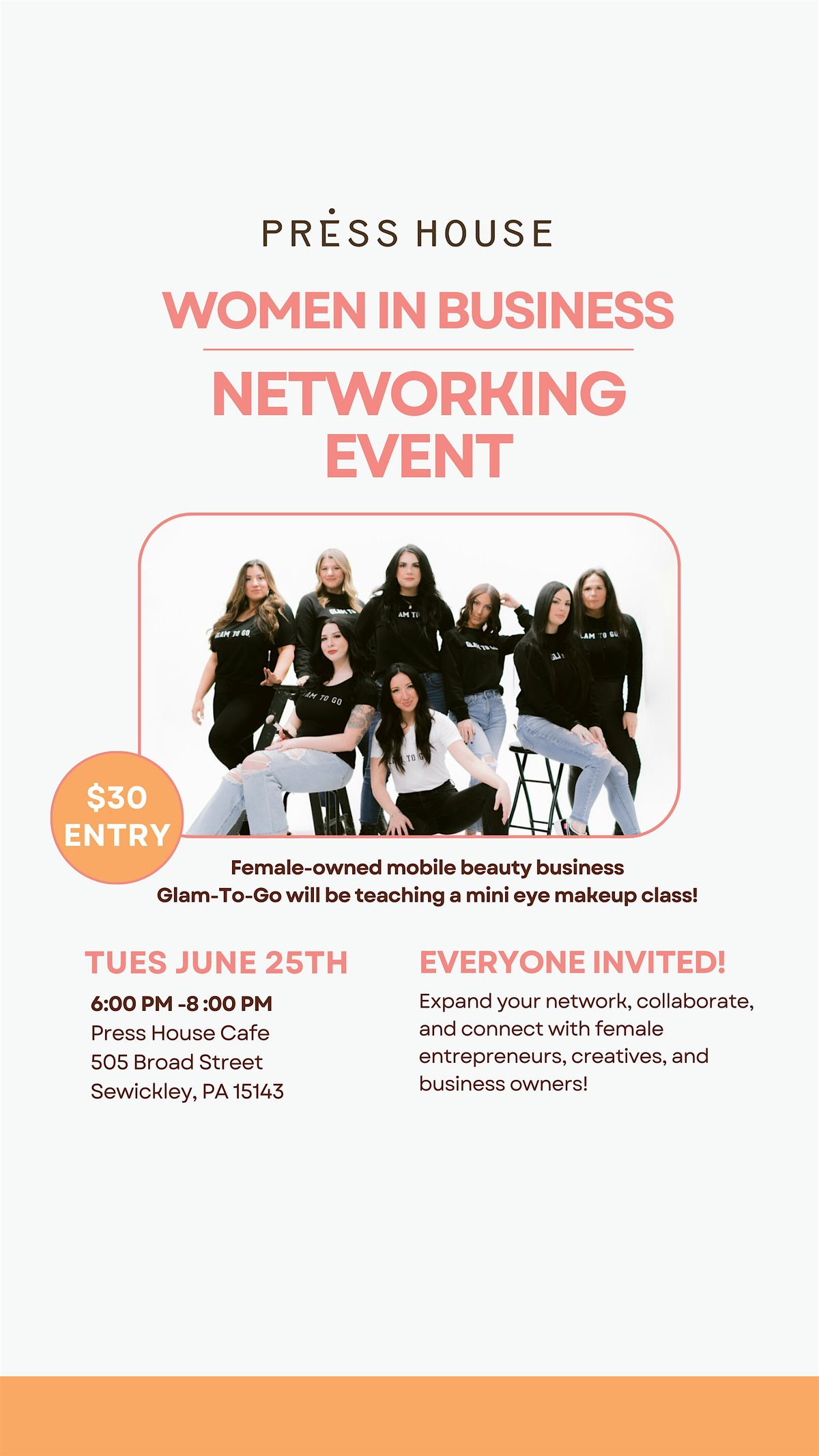Women in Business Networking with Glam To Go!