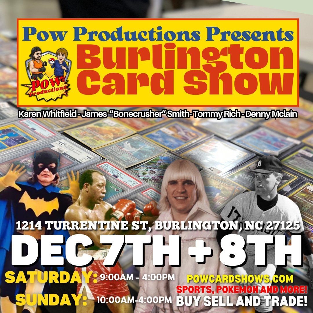 Burlington Card Show: 300+ Vendors & Live Signers Dec 7-8!