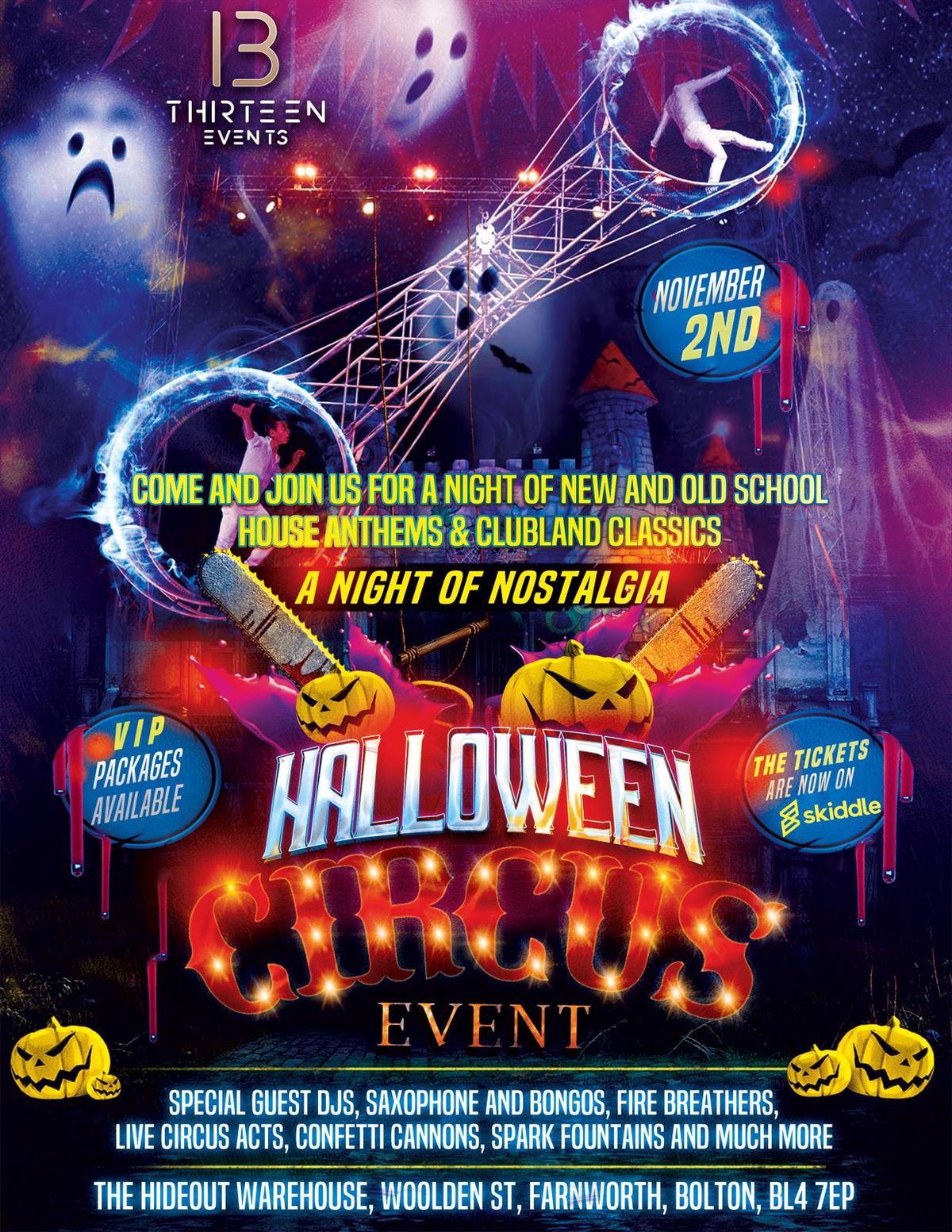 Halloween Circus Event - House Anthems  & Clubland Classics