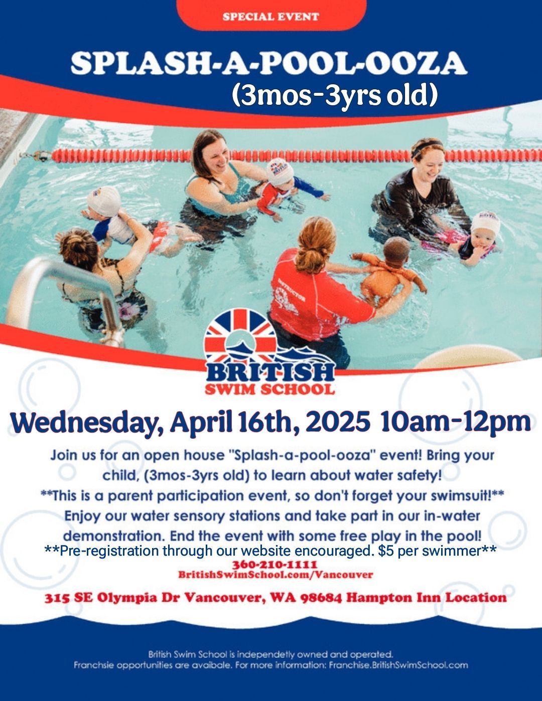 April Splash-a-pool-ooza (Under 3yrs)