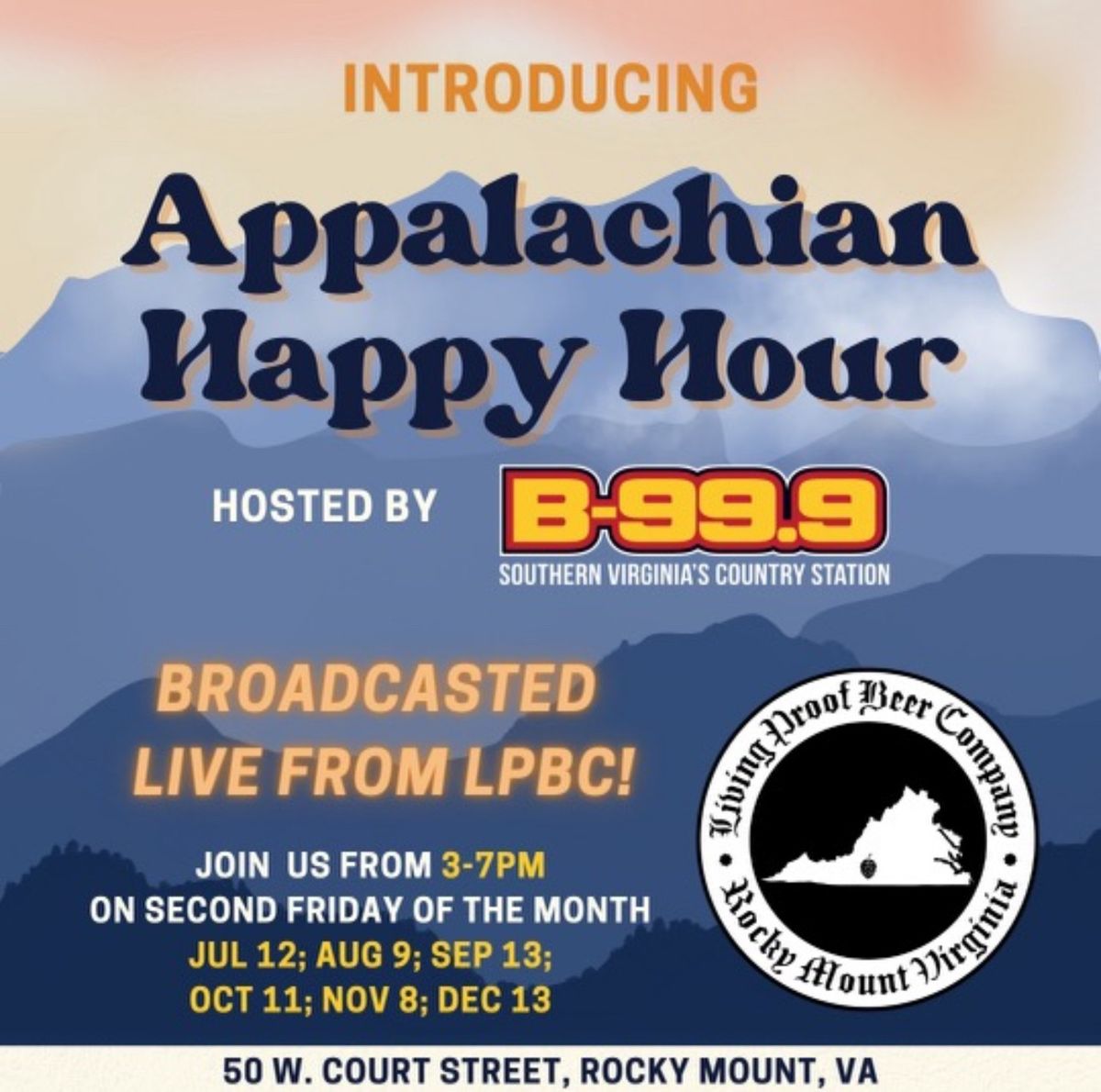 Appalachain Happy Hour - Hosted by B-99.9 & LIVE music with Karlee Raye 