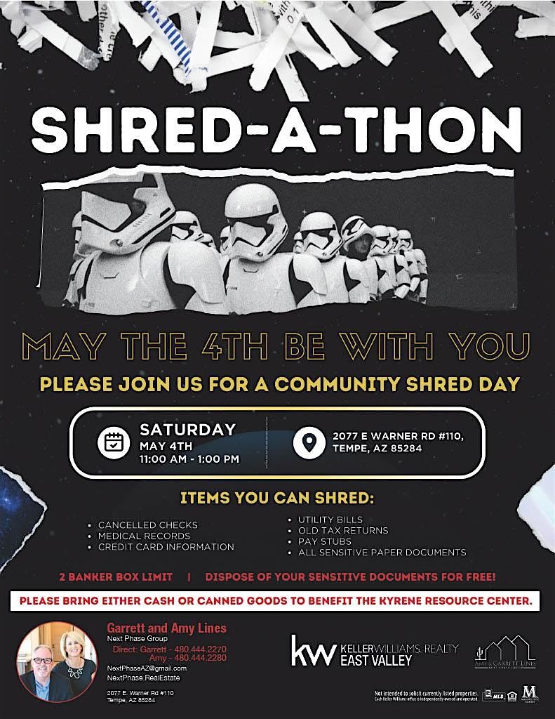 SHRED-A-THON Community Event - Amy and Garrett Lines KW