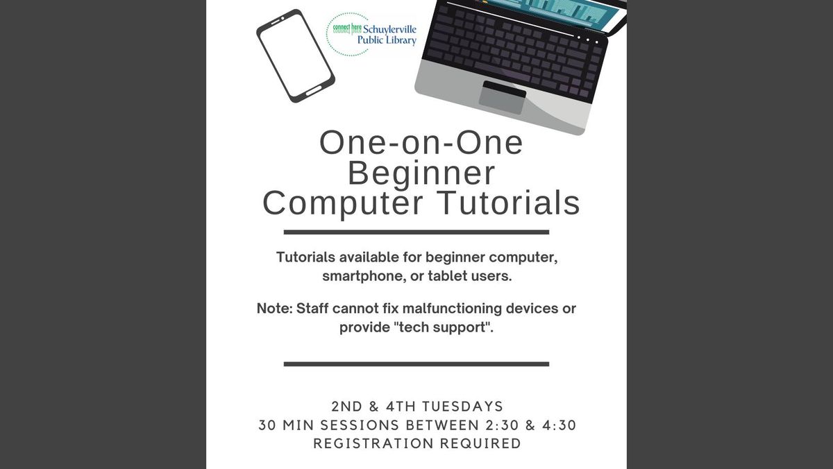 One-on-One Beginner Computer Tutorials