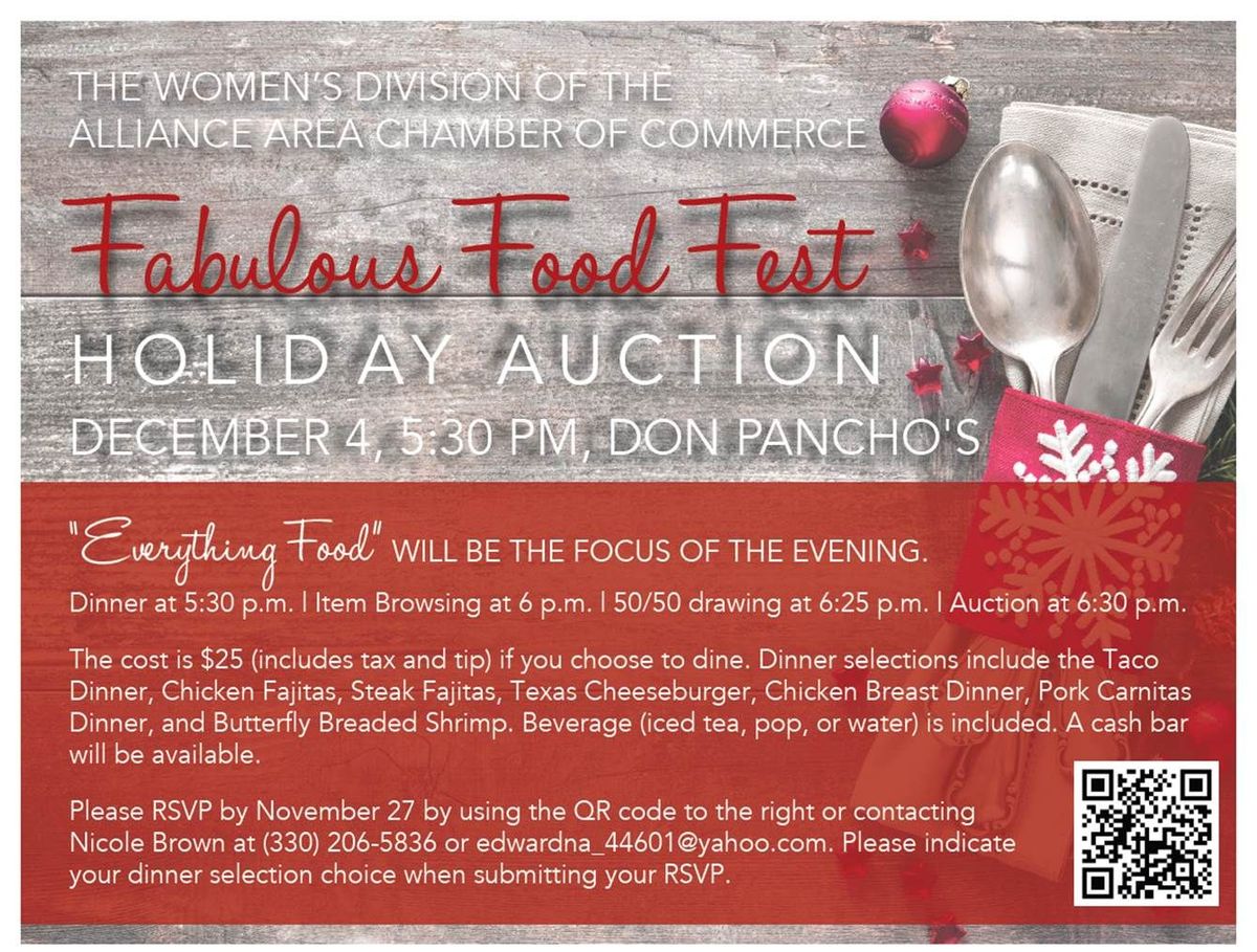 Fabulous Food Fest Holiday Auction 