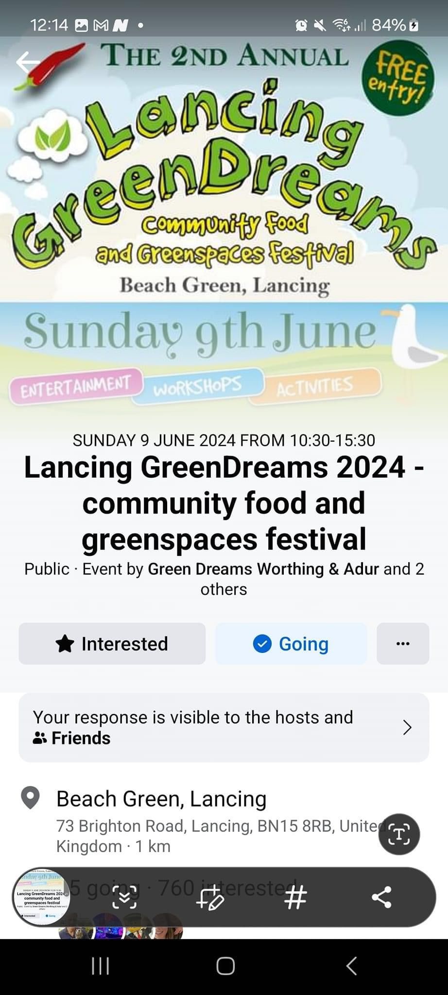 Lancing Green Dreams with Fabric Community Garden 