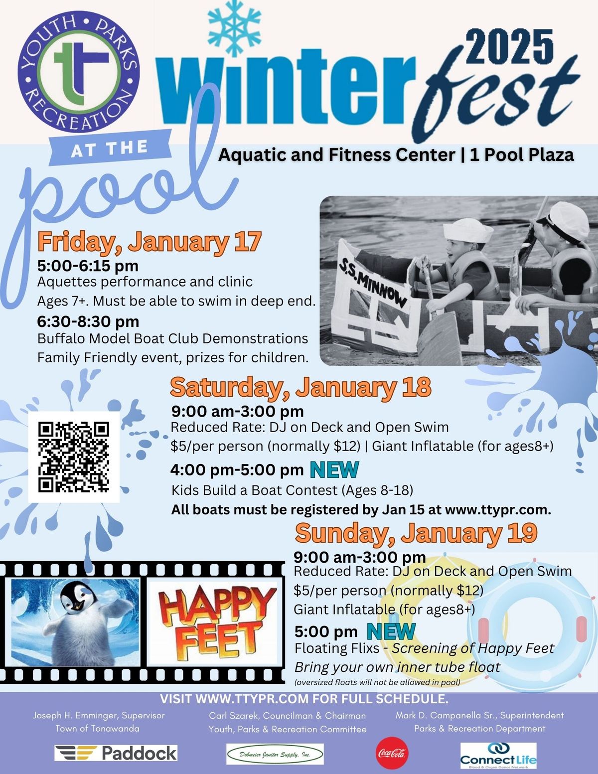 Winterfest DJ on Deck & Open Swim at the Aquatic and Fitness Center