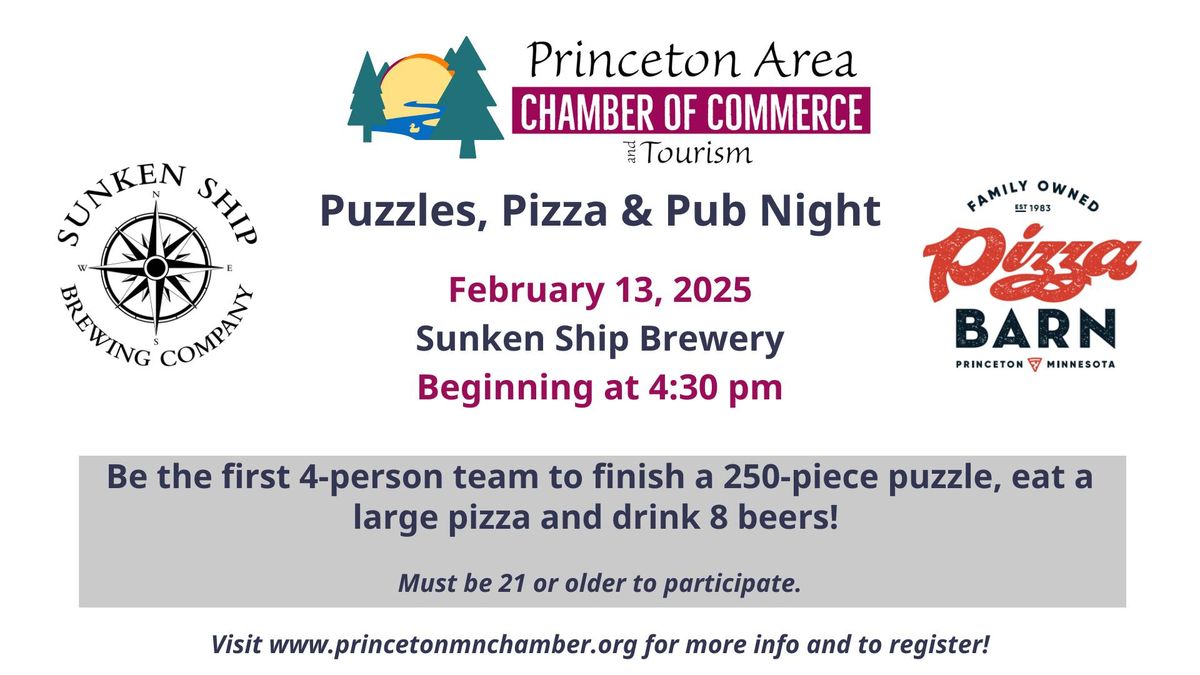 Puzzles, Pizza and Pub Night