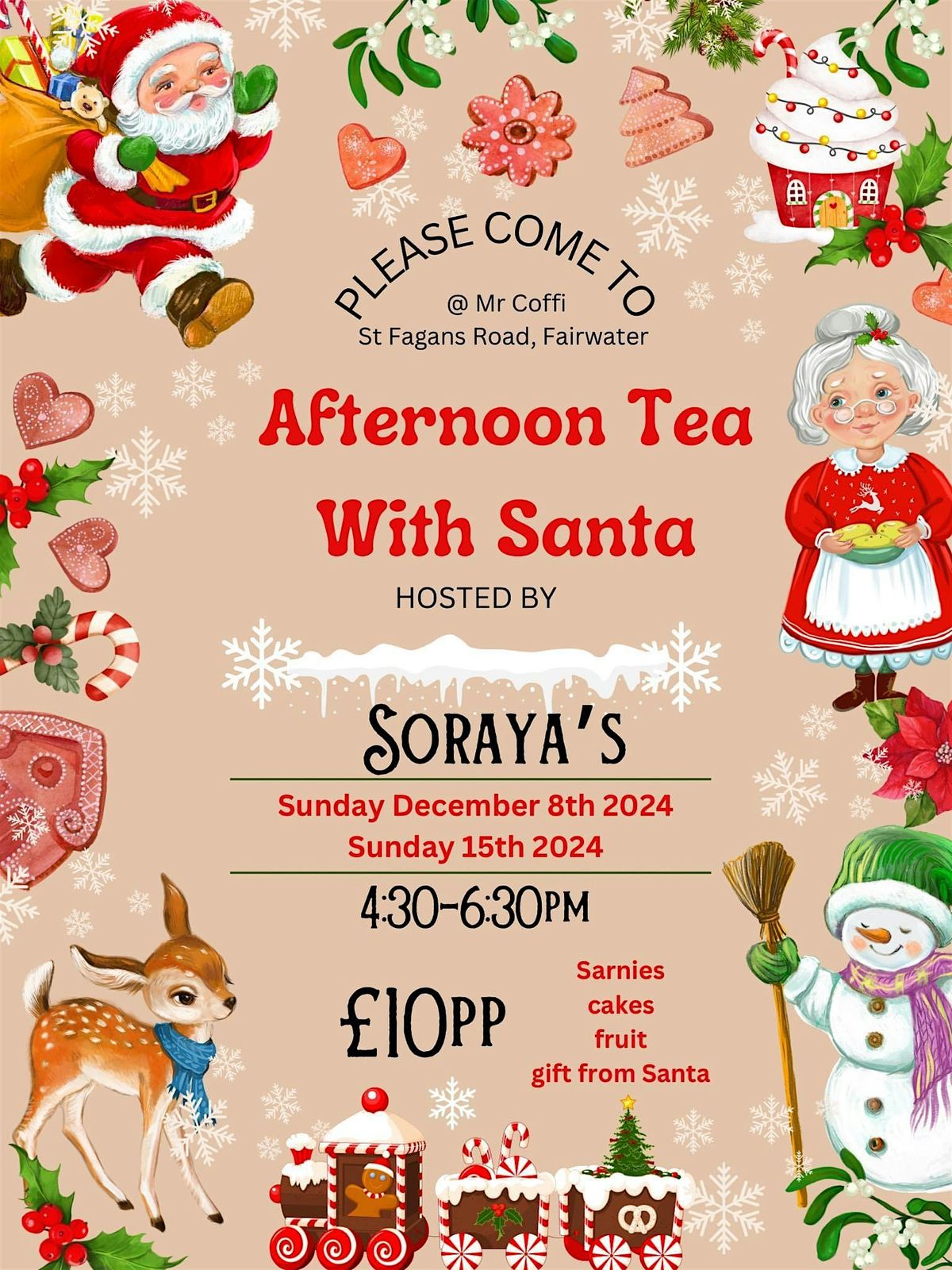 Afternoon tea  with santa