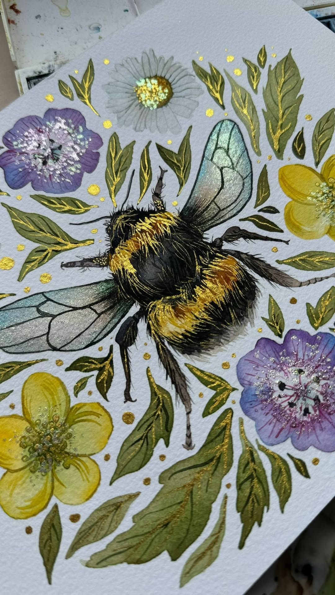 Bee and Flowers Watercolour Workshop with Rita Gould