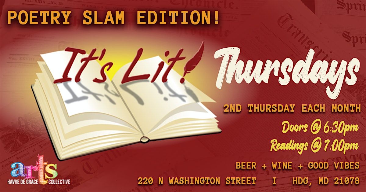 It's LIT! Thursdays - Poetry Reading & Discussion with Alex Stathes