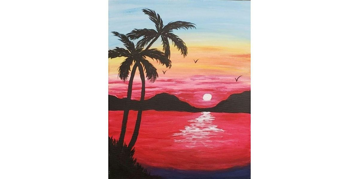 Painting of a Stunning Islands Red Sunset