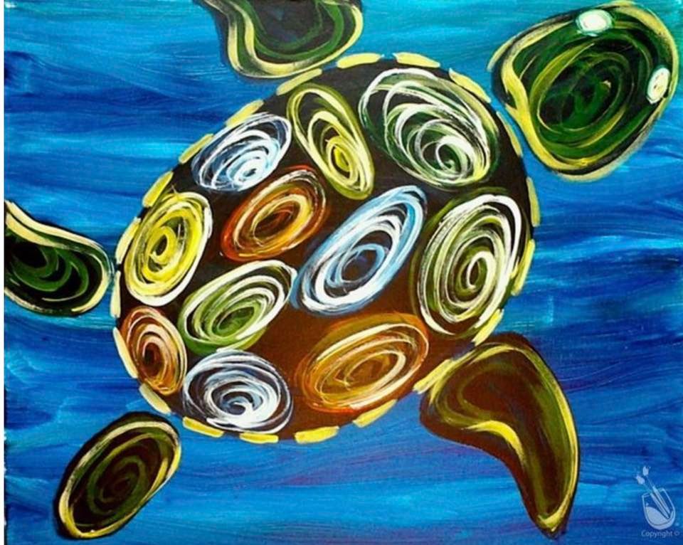 Save the Sea Turtles at Painting with a Twist, Painting with a Twist