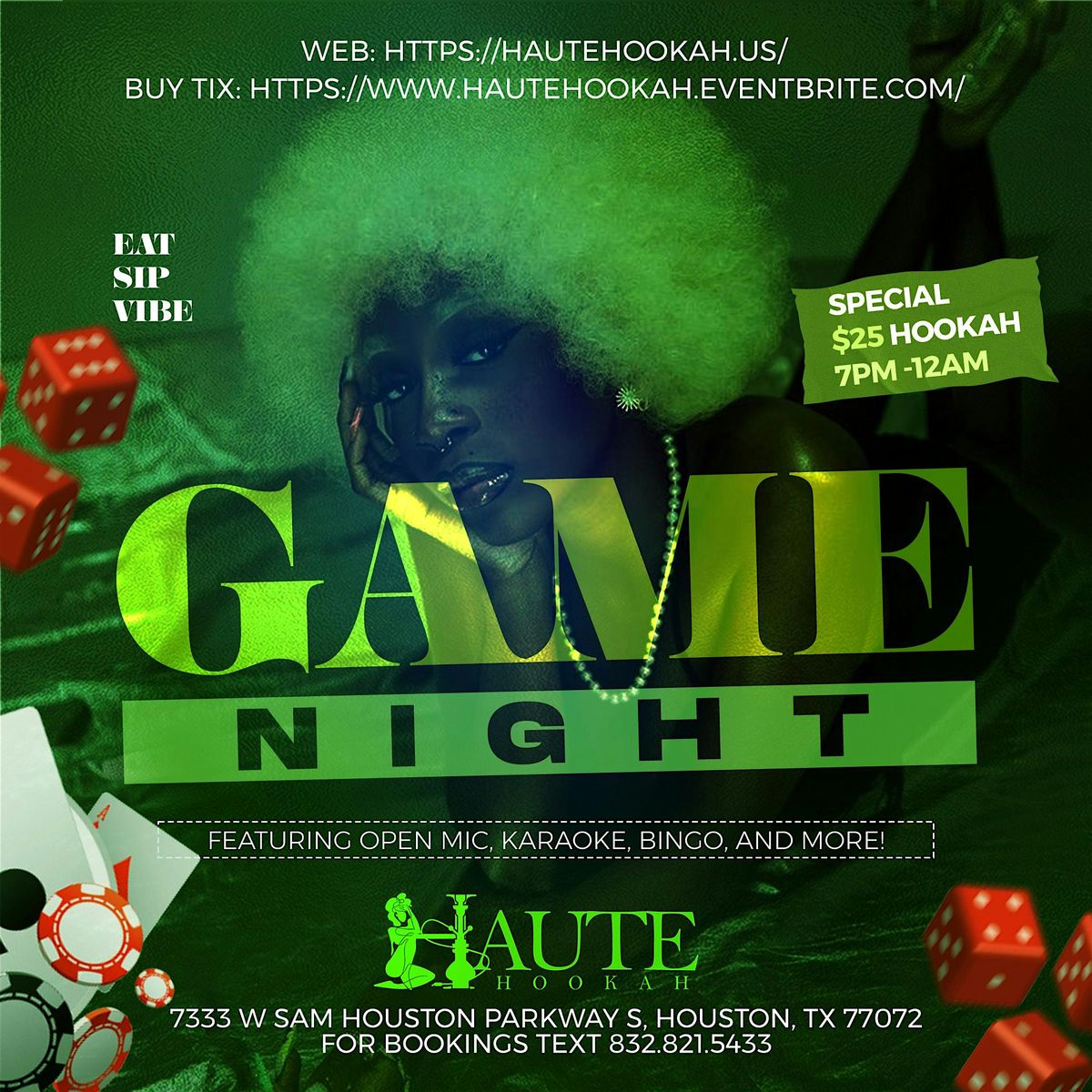 Haute Game Night featuring Karaoke, Bingo, Open Mic, & More!