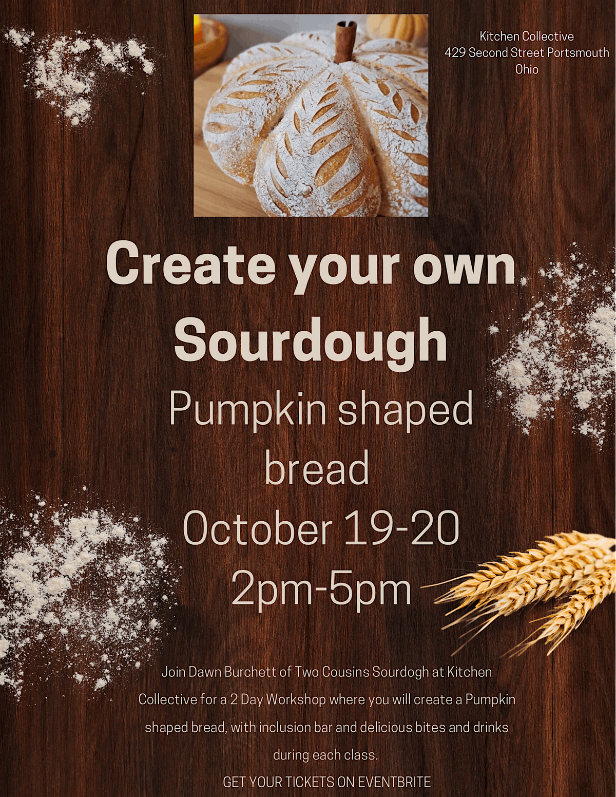 2 Day Sourdough Pumpkin Shaped Bread Class