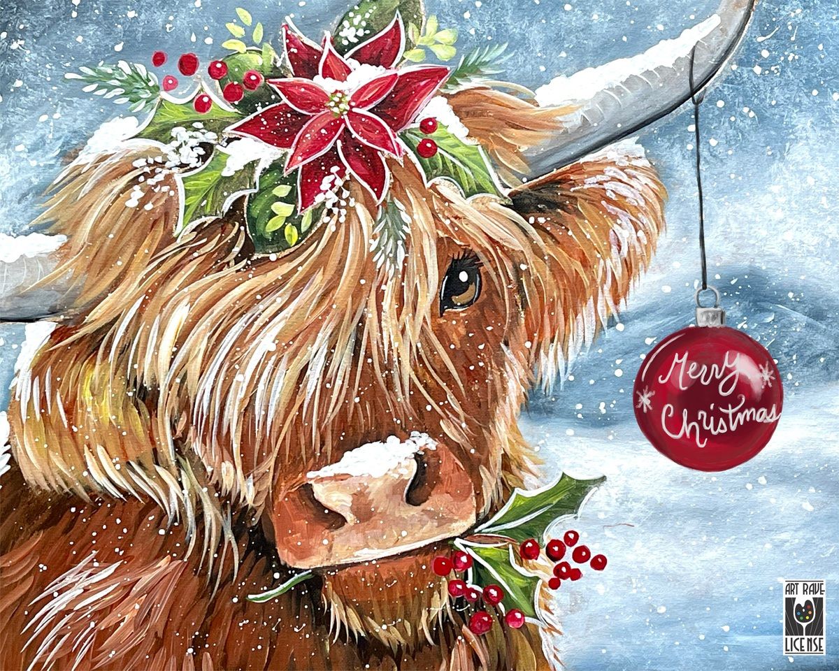 Holiday in the Highlands Canvas Paint and Sip